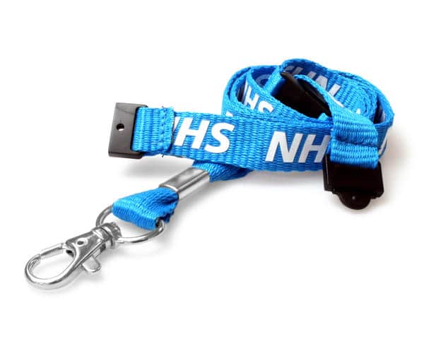 NHS Branded Lanyards with Dual Breakaway and Trigger Clip