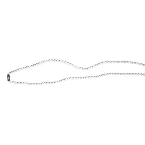 Plastic Chain Necklace - 75cm - 2.4mm Bead - White