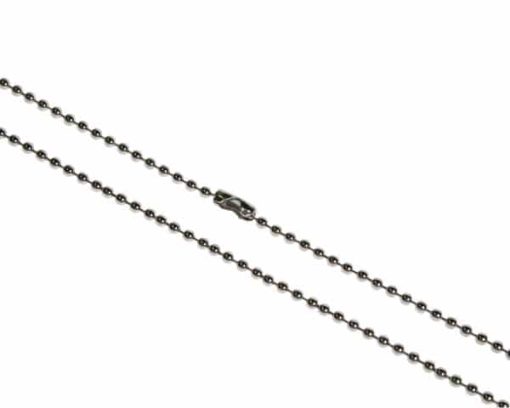 Metal Bead Chain Necklace - 30" - Nickel Plated