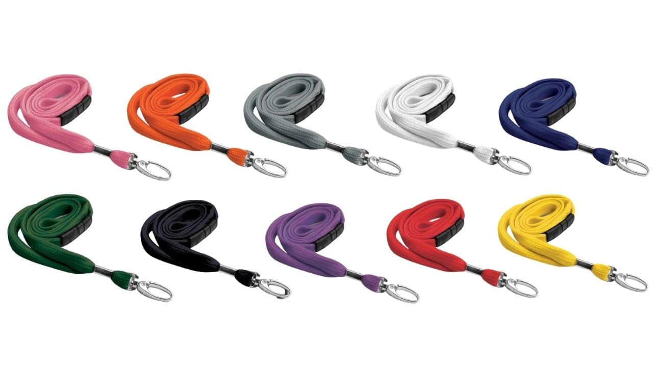 Premier Break away ID Lanyard - 10mm Wide - Metal Lobster Clip