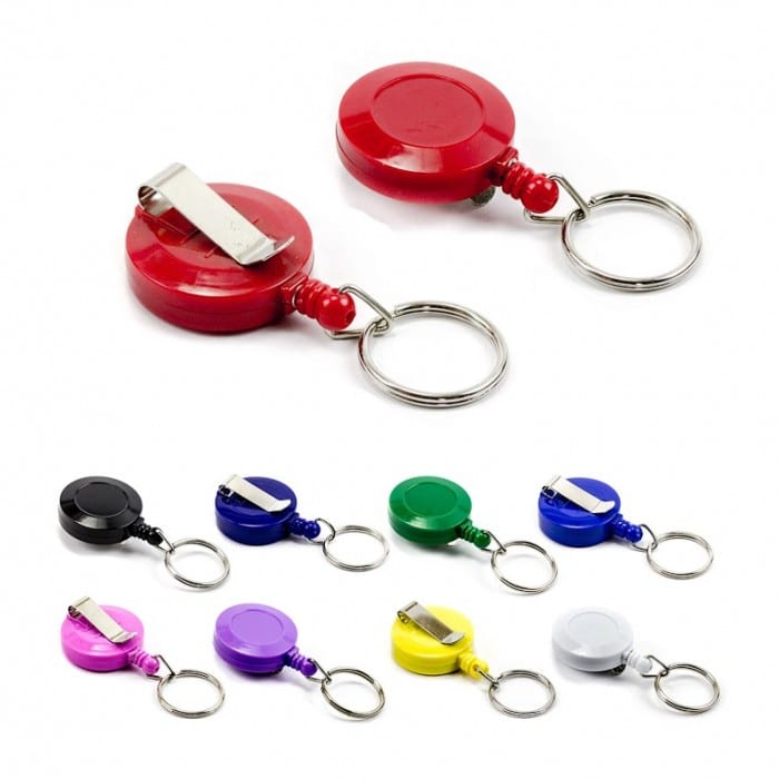 Budget Retractable Key Holder In Many Colours