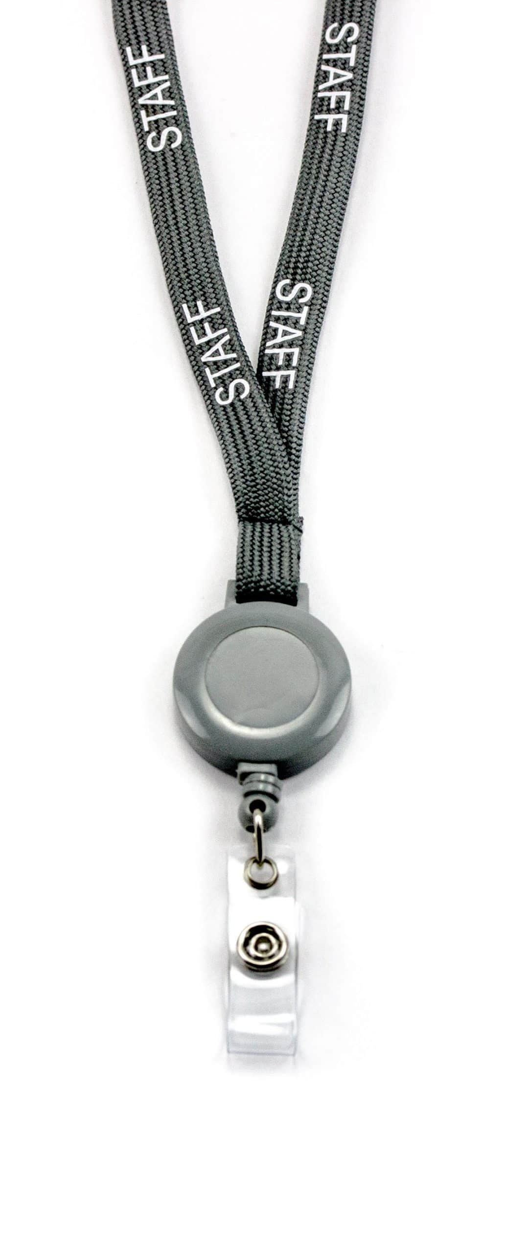 Retractable Lanyard Lanyo STAFF - Grey